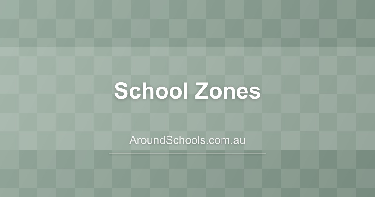 Map showing school catchment areas